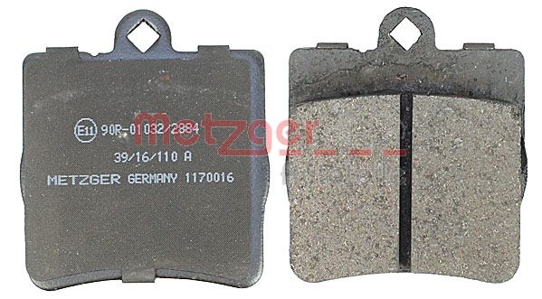 METZGER 1170016 Bremsbelagsatz, Scheibenbremse